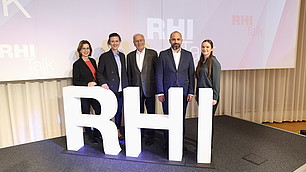 Das RHI-Team: Brigitte Borrelli, Tina Maier-Schneider, Randolf Rodenstock, Martin Lang und Lea Meridies freuen sich über eine gelungene Veranstaltung (vlnr)