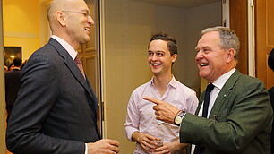 Dr. Thomas Wellenhofer, Johannes Gansmaier im Gespräch mit Dr. Wolfgang Heubisch, Staatsminister a.D.