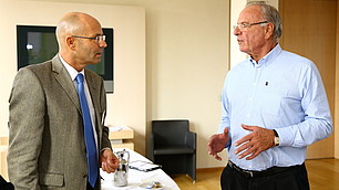 Prof. Randolf Rodenstock im Gespräch mit Joachim Hoffmann, BMW-Group