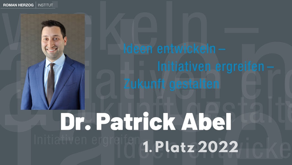 1. Preis 2022: Dr. Patrick Abel