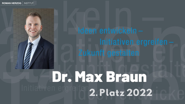 2. Preis 2022: Dr. Max Braun