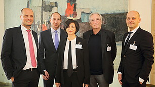 Gruppenbild: (v. l.) Prof. Dr. Dominik Enste, Thomas Lurz, Dr. Nese Sevsay-Tegethoff, Prof. Dr. Hans-Georg Soeffner und Prof. Dr. Dr. Alexander Brink