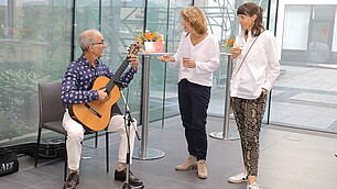 Die musikalische Begleitung mit brasilianischen Rhythmen erfreute die Gäste.