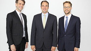 Die Preisträger: Dr. Julian F. Müller, Dr. Ekkehard Köhler, Dr. Friedrich von Schönfeld