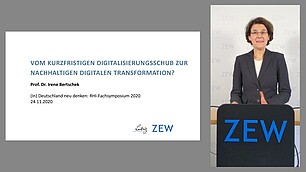 Ganz in ihrem Element ist Irene Bertschek zum Thema: Digitalisierung und Wirtschaft