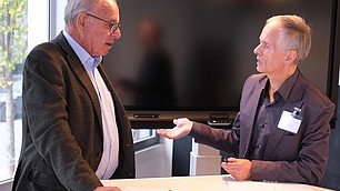 Randolf Rodenstock und Andreas Brandhorst im Gespräch