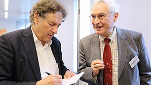 Prof. Dr. Dieter Frey, Prof. für Sozial- und Wirtschaftspsychologie und Prof. Dr. Dr. Karl Homann, em Prof. für Philosophie und Ökonomik