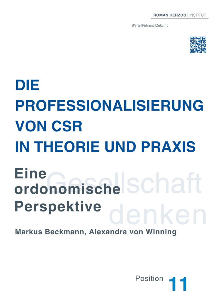 Die Professionalisierung von CSR in Theorie und Praxis